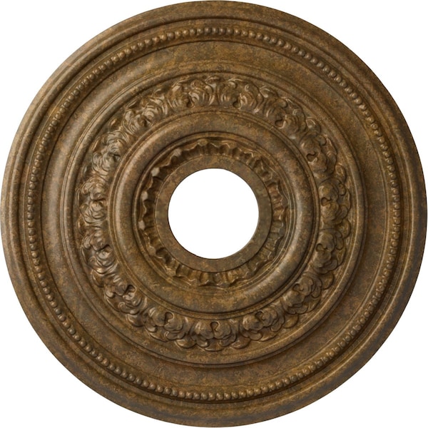Ekena Millwork Orleans Ceiling Medallion (Canopies up to 4 5/8"), 17 5/8"OD X 3 5/8"ID X 1 7/8"P, Rubbed Bronze CM17OLRZS - main